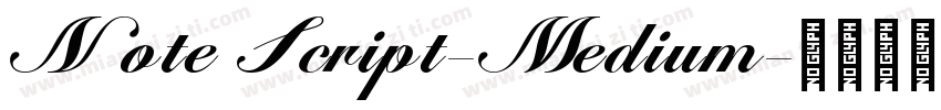 Note Script-Medium字体转换
